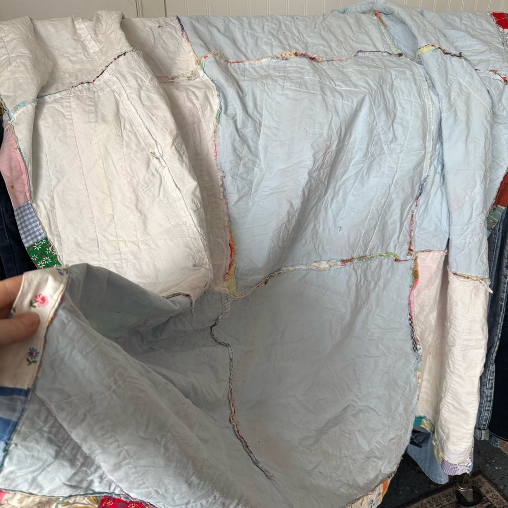Patchwork Quilt Top Multicolor Design - Picture 9 of 9